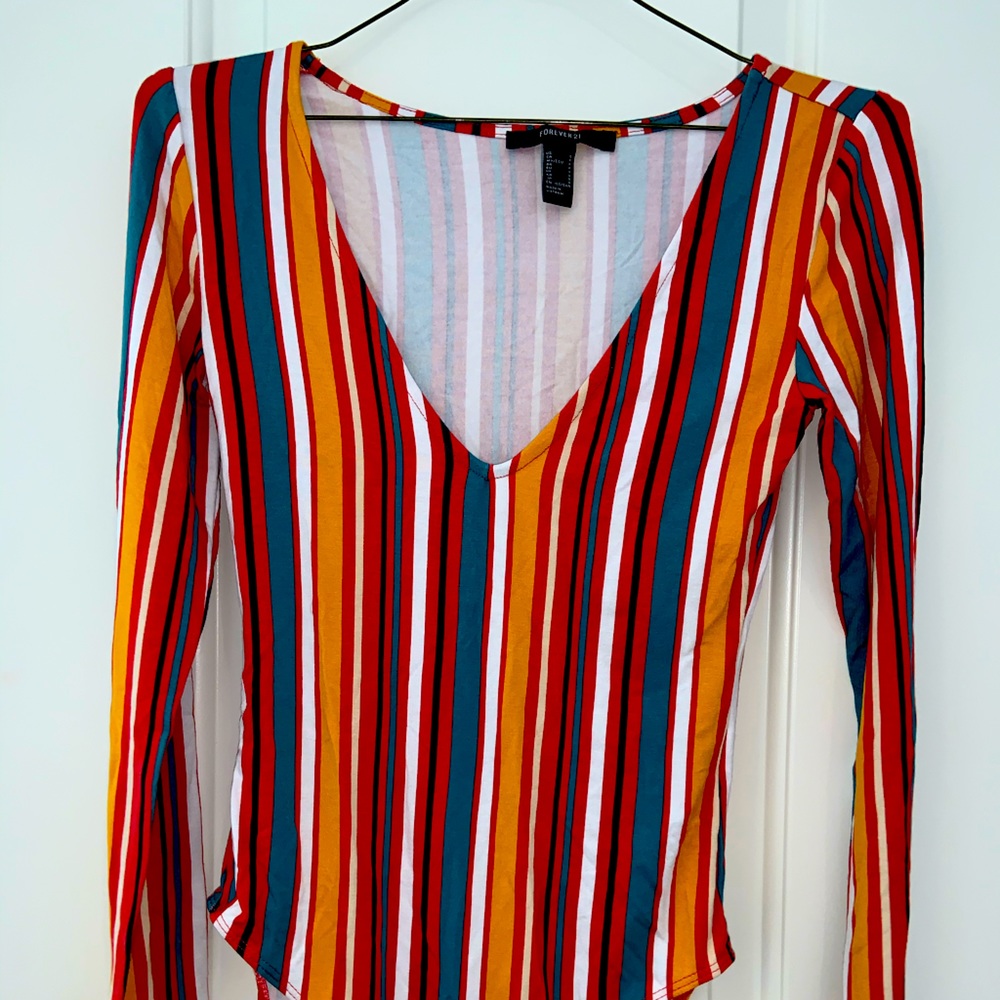 Striped Long Sleeve Bodysuit